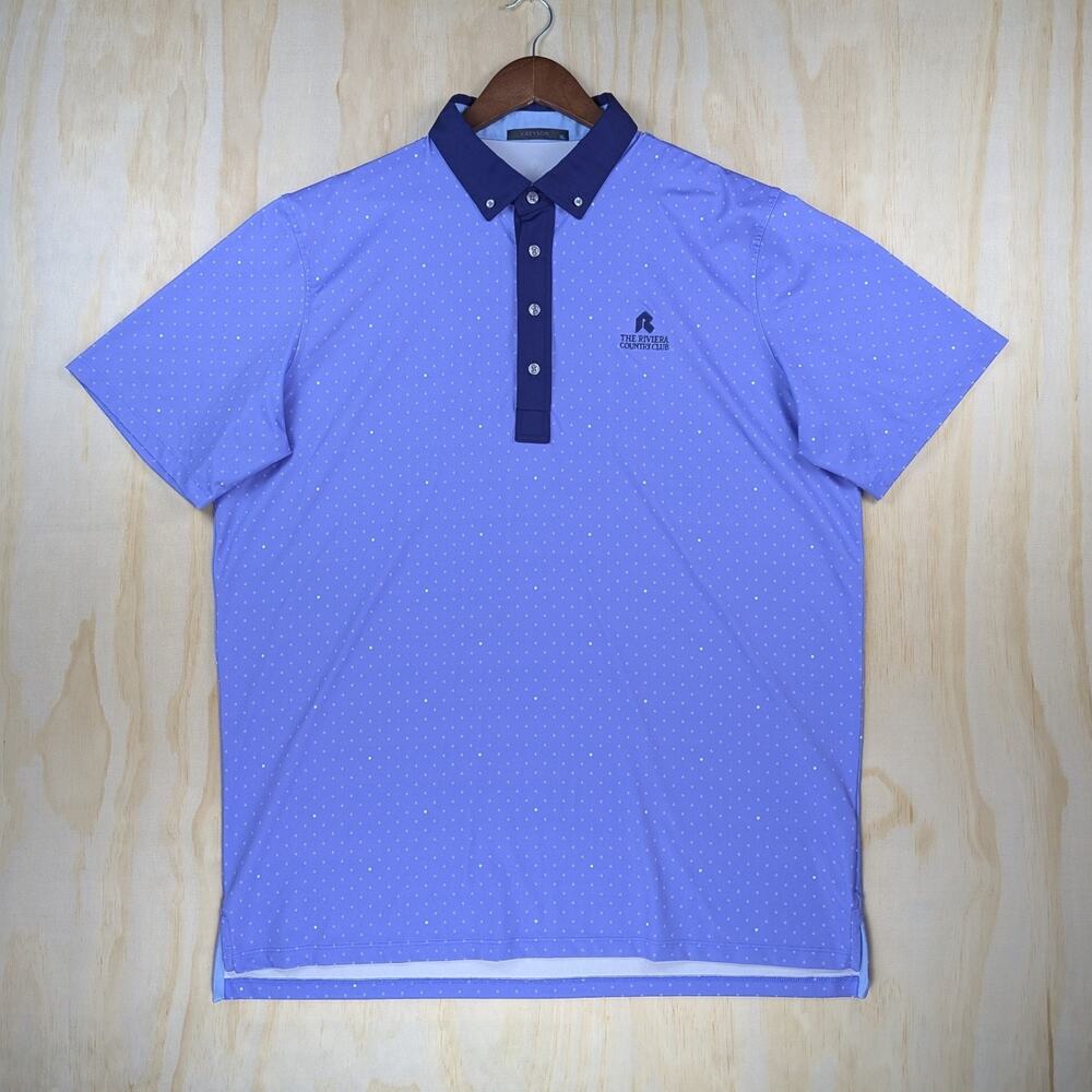 Greyson Men's XL Riviera Country Club Golf Polo Shirt Purple Pattern Stretch